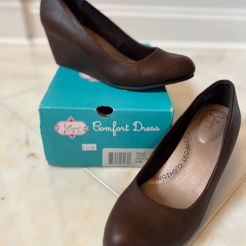 Jelly Pop Women's Brown Wedge Shoes
